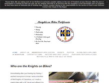 Tablet Screenshot of knightsonbikescalifornia.com